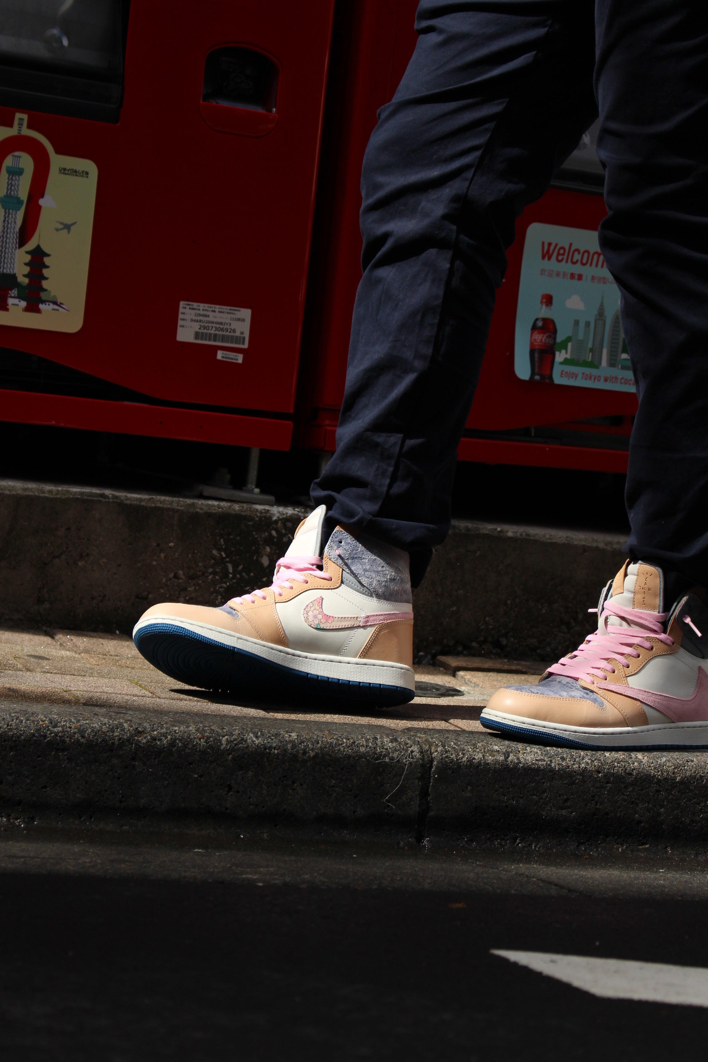 Nike Air Jordan 1 High Travis Scott Tokyo Bloom | Custom Denim 