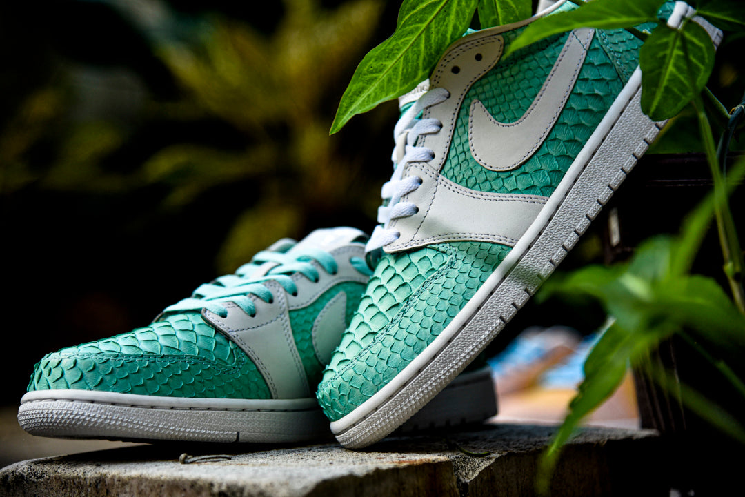 Air Jordan 1 Low Exotic Tiffany by KICKXOTIC