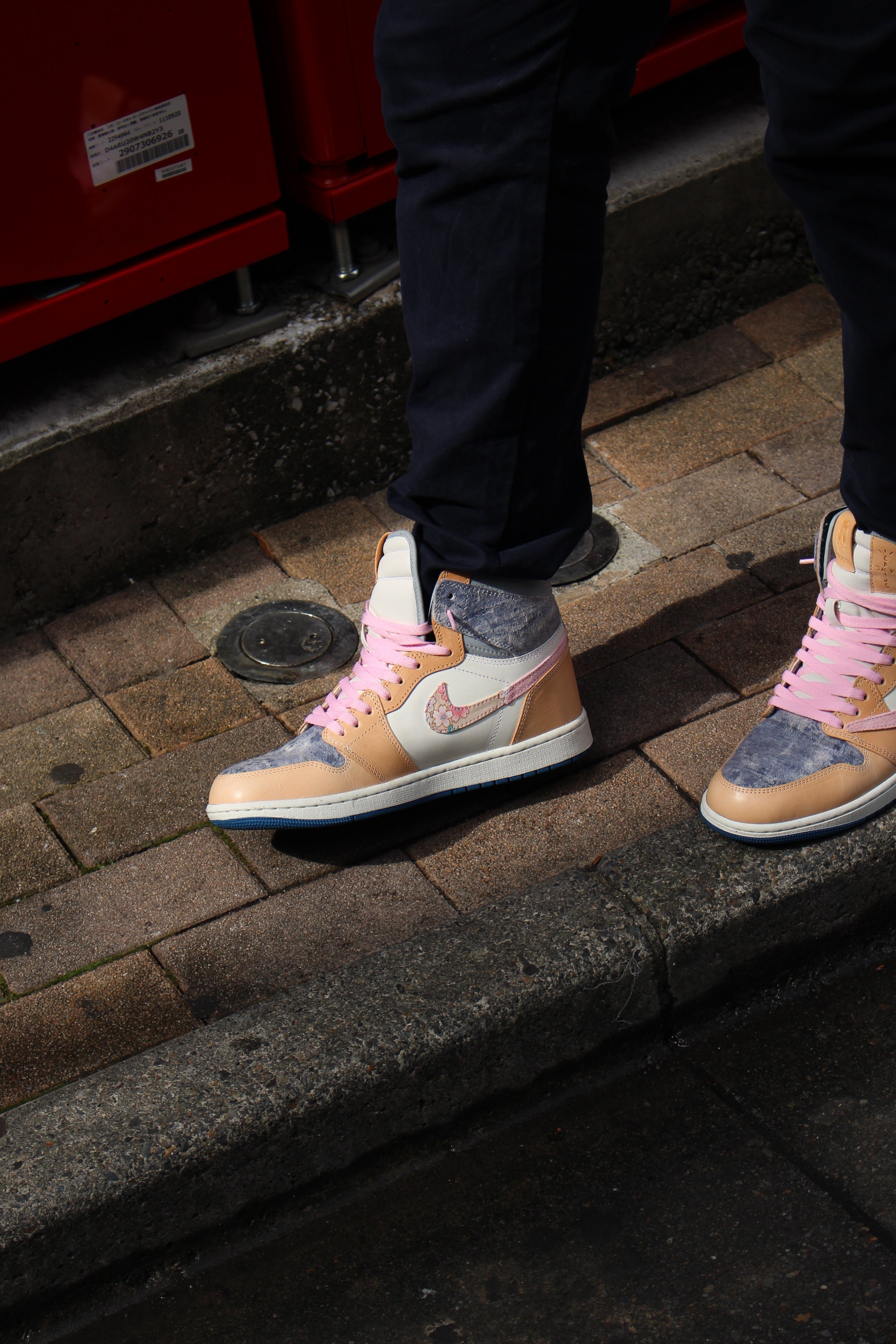 Nike Air Jordan 1 High Travis Scott Tokyo Bloom | Custom Denim